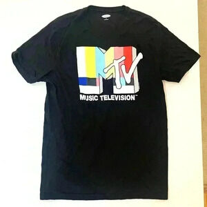 Old Navy Womens Black MTV T-Shirt Size M
